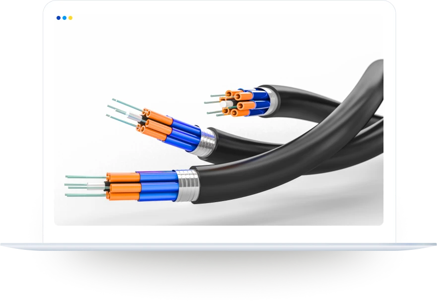 Fibre optic internet cables